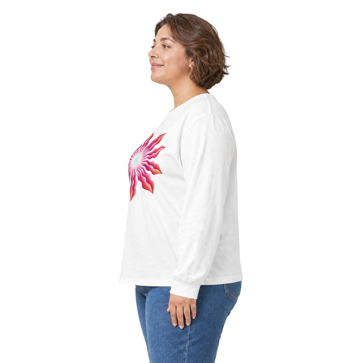plate 195 long sleeve tee - White