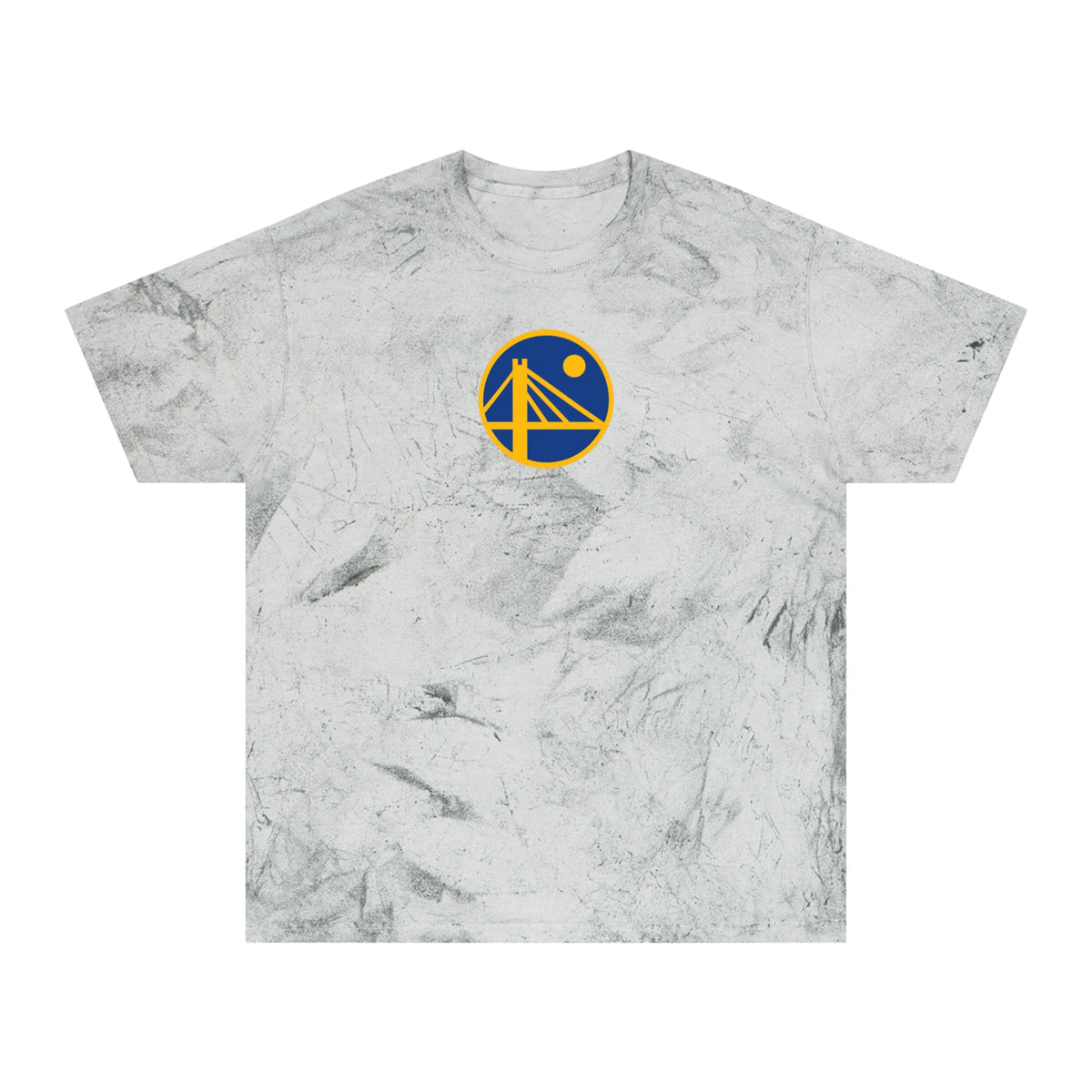 San Francisco Bay Area Basketball Tie-Dye Tee — Smoke, Royal & Gold