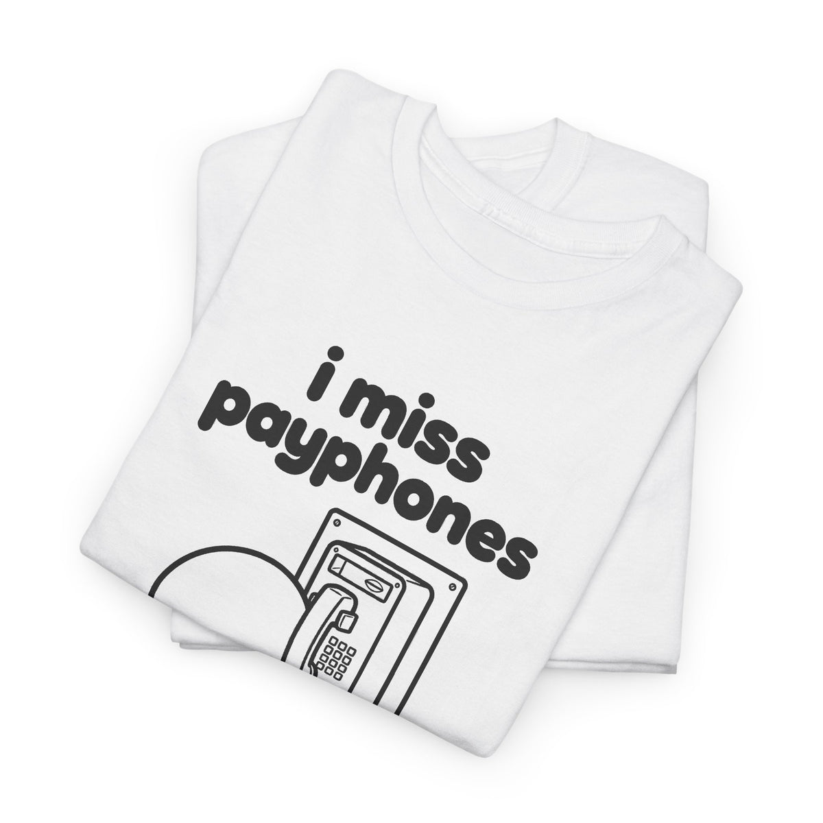 i miss payphones tee - White