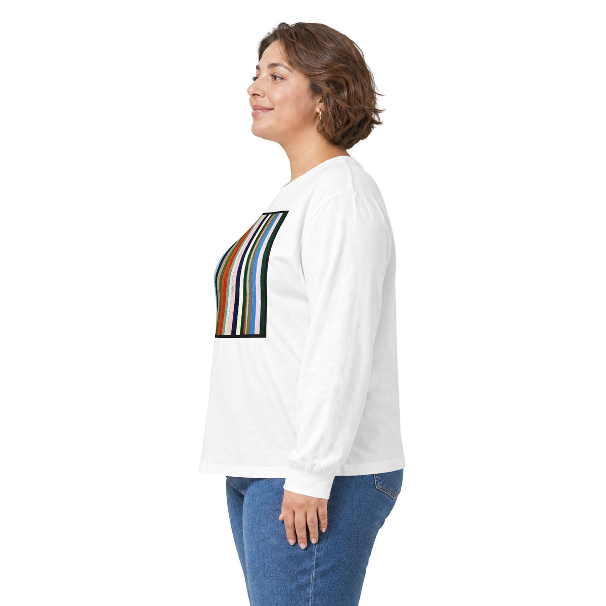plate 309 long sleeve tee - White