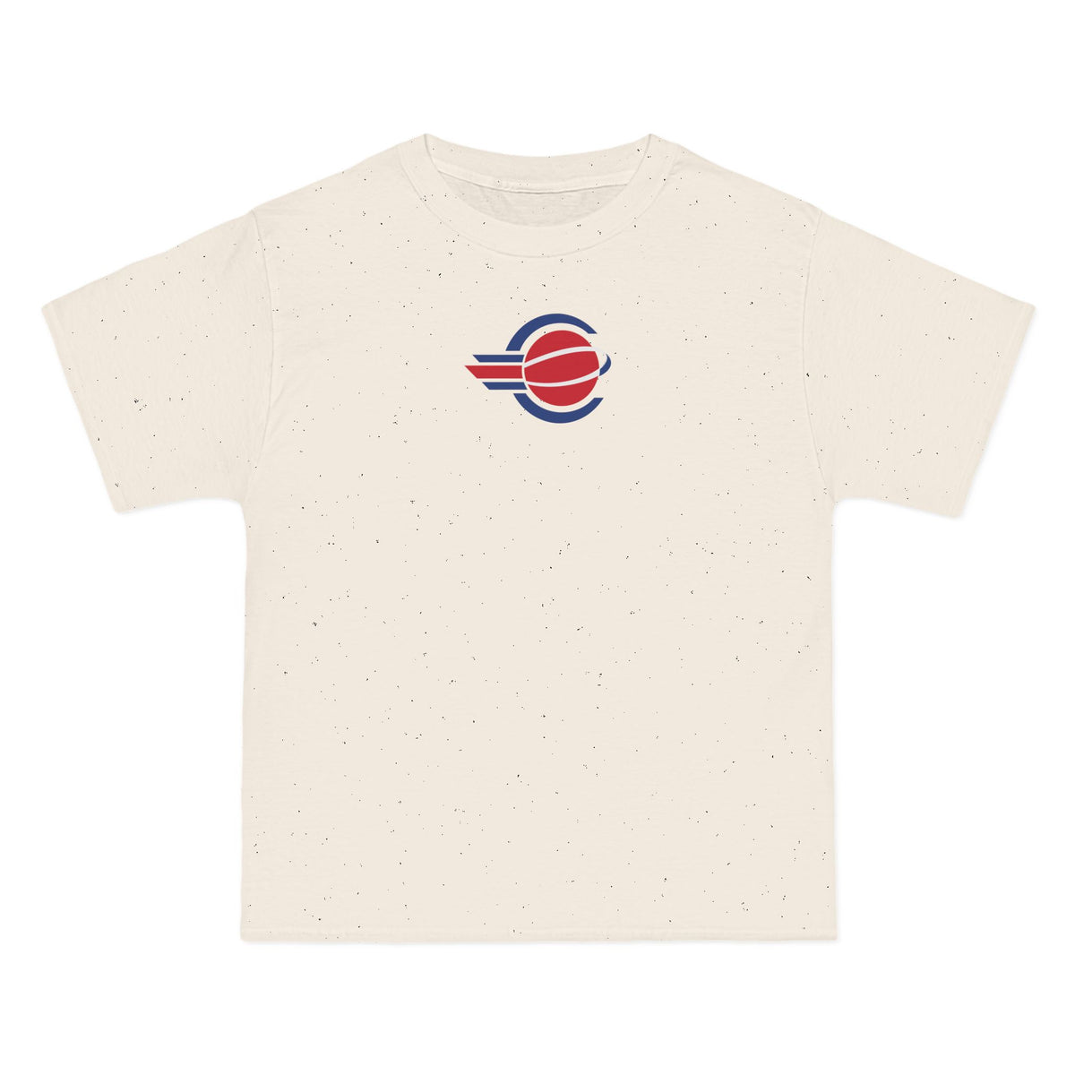 Detroit Basketball Heavyweight Tee — Natural, Red, Royal & White