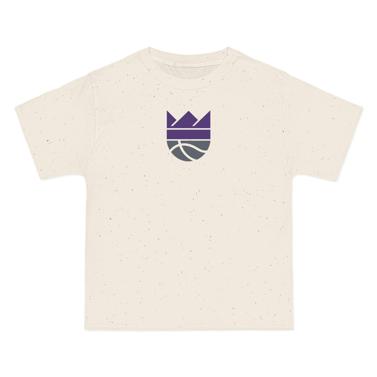 Sacramento Basketball Heavyweight Tee — Natural, Purple & Grey