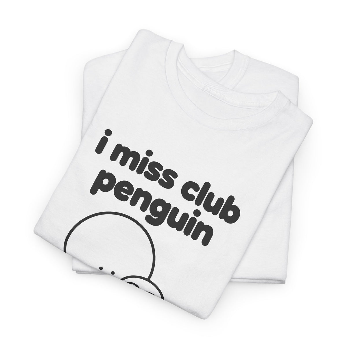 i miss club penguin tee - White