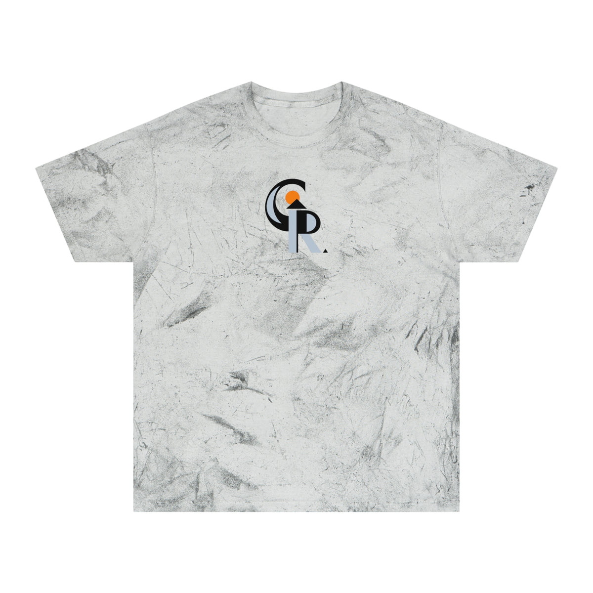 Colorado Baseball Tie-Dye Tee — Smoke, Black, Grey & Orange