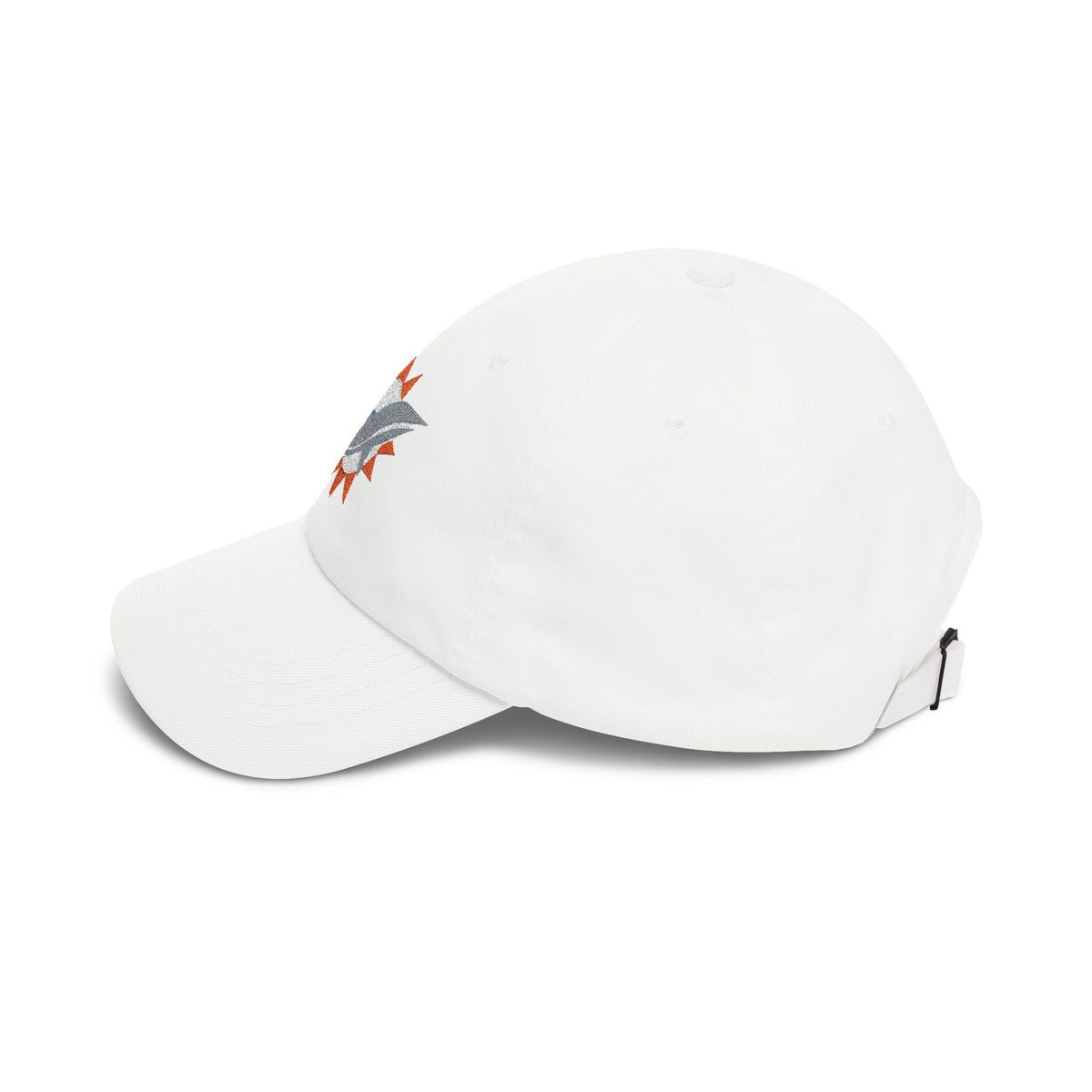 Miami Football Dad Cap — Embroidered, Grey, White & Orange