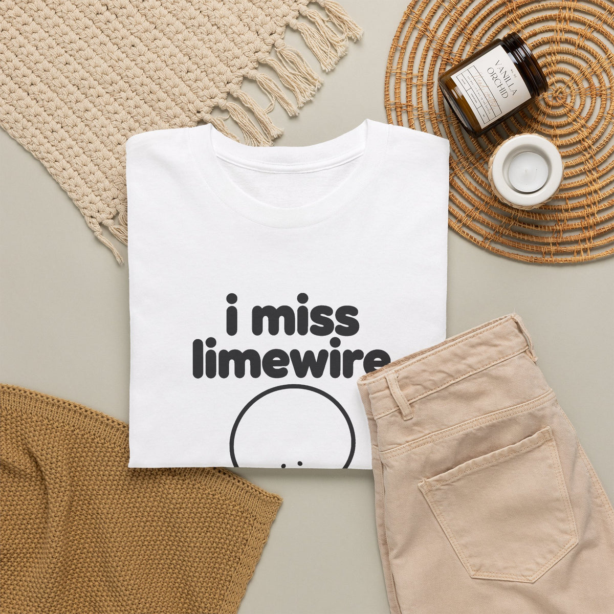 i miss limewire tee - White