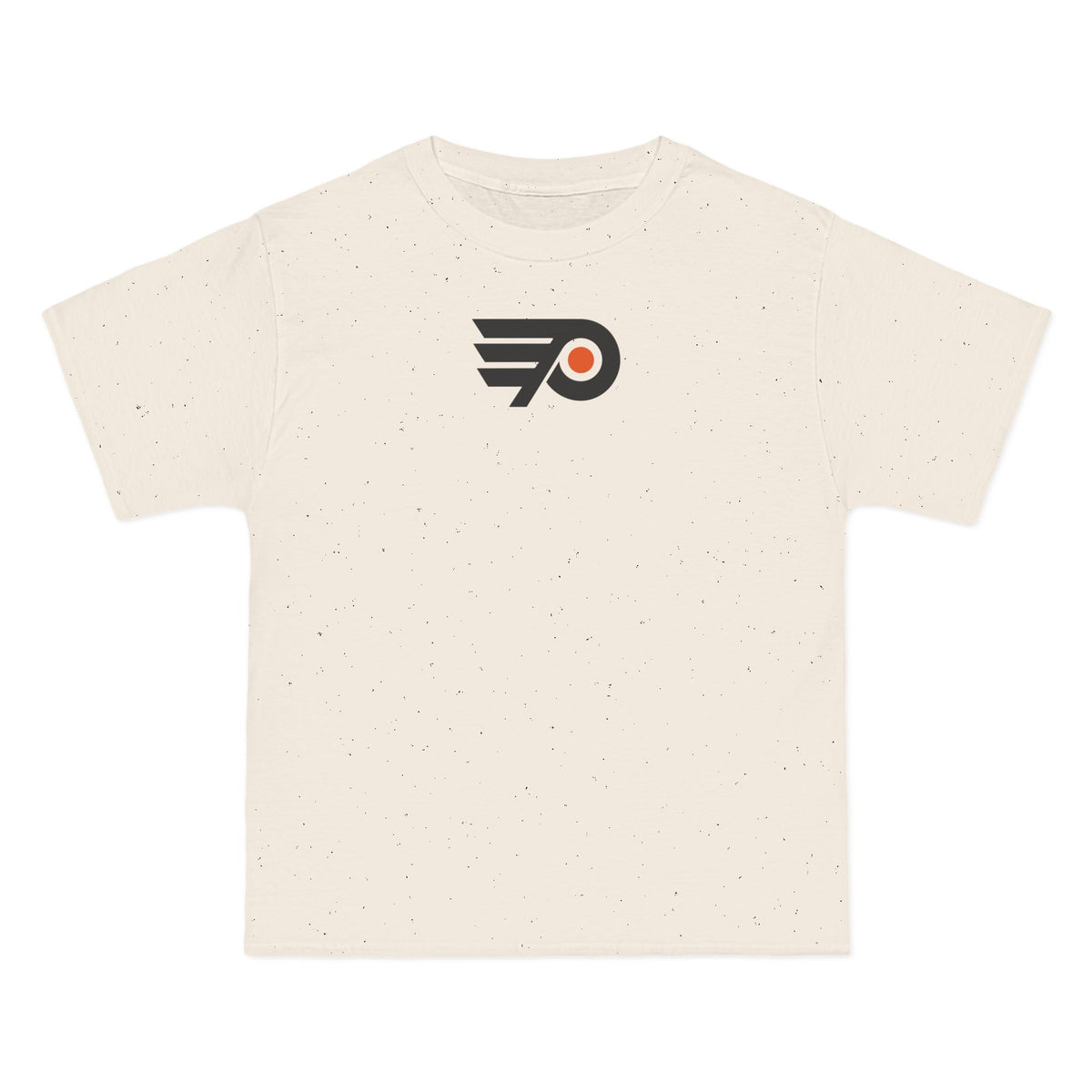 Philadelphia Hockey Heavyweight Tee — Natural, Black & Orange