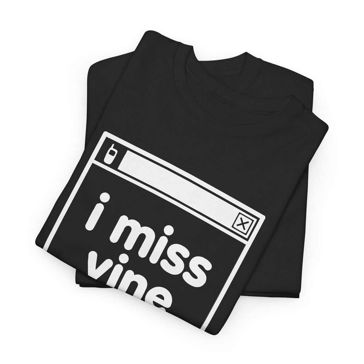 i miss vine error tee - Black
