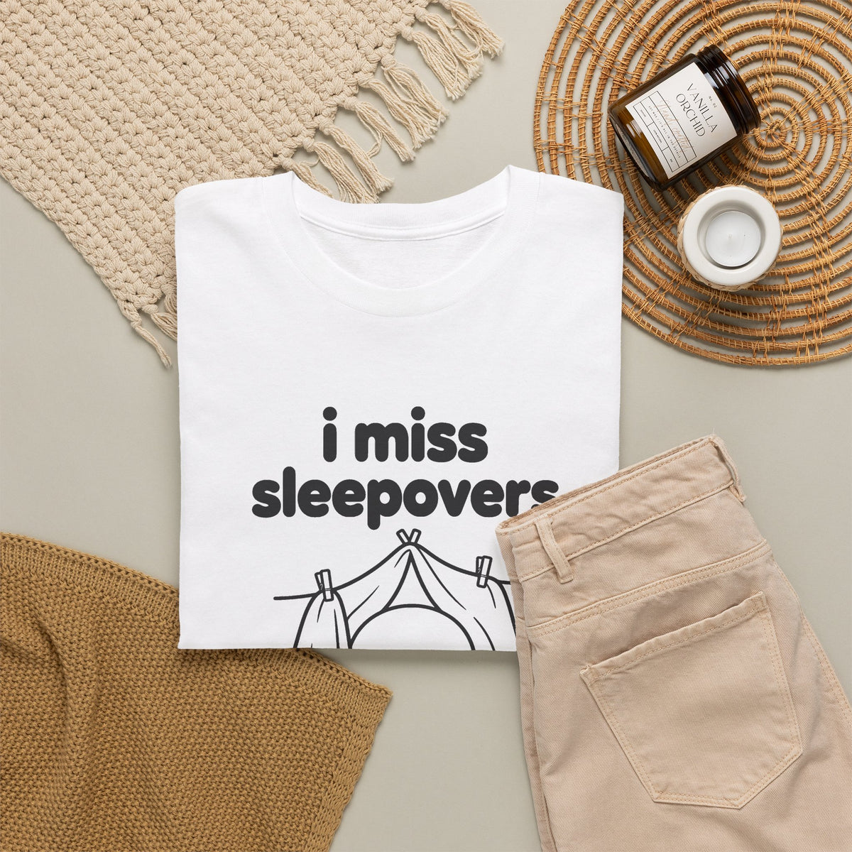 i miss sleepovers tee - White