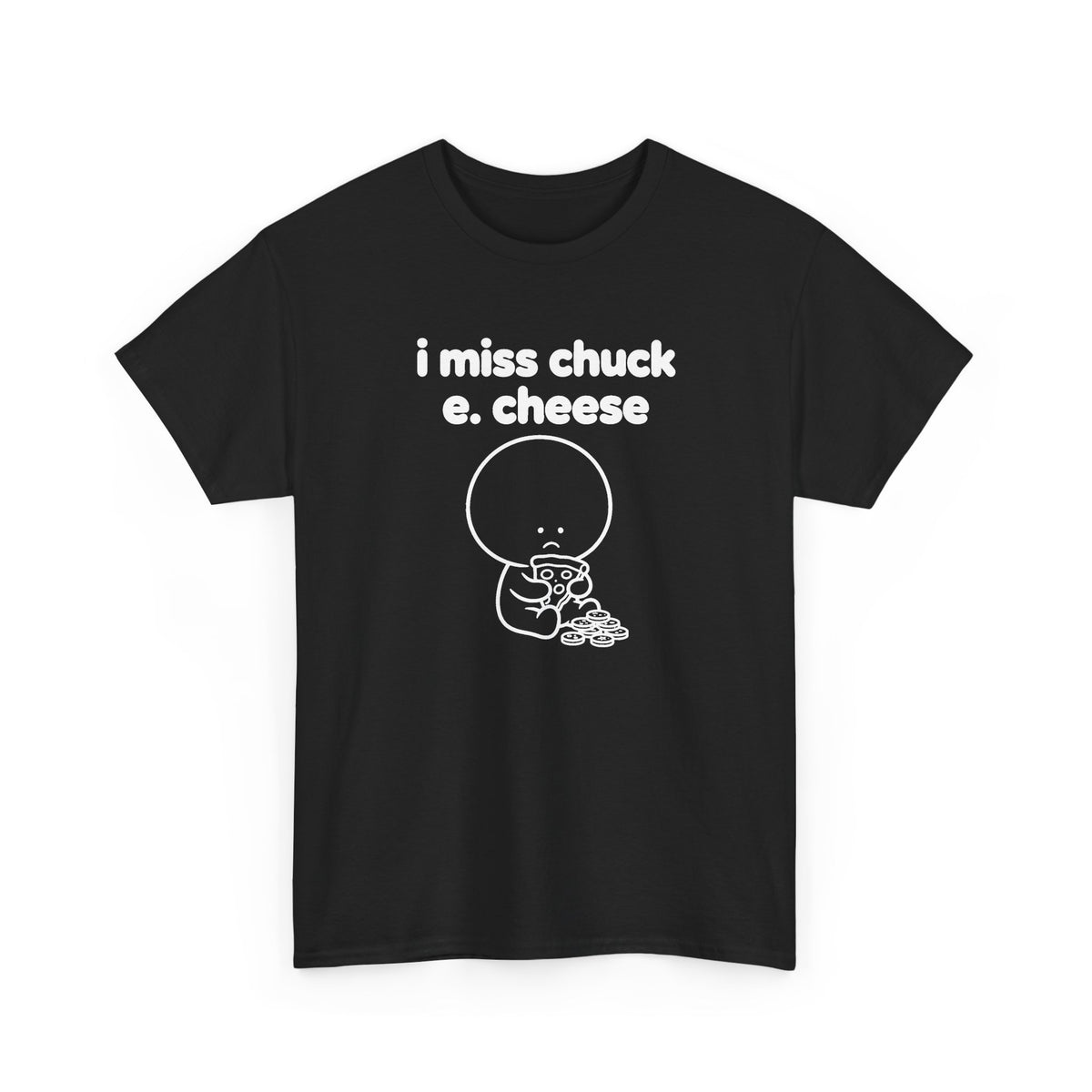 i miss chuck e. cheese tee - Black
