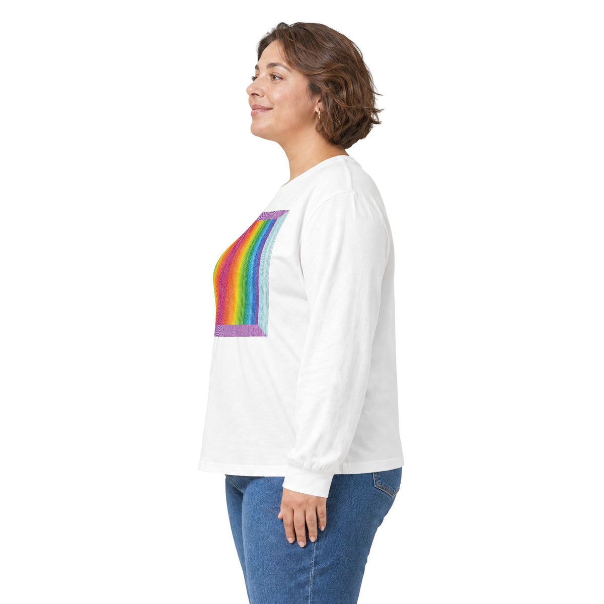 plate 284 long sleeve tee - White