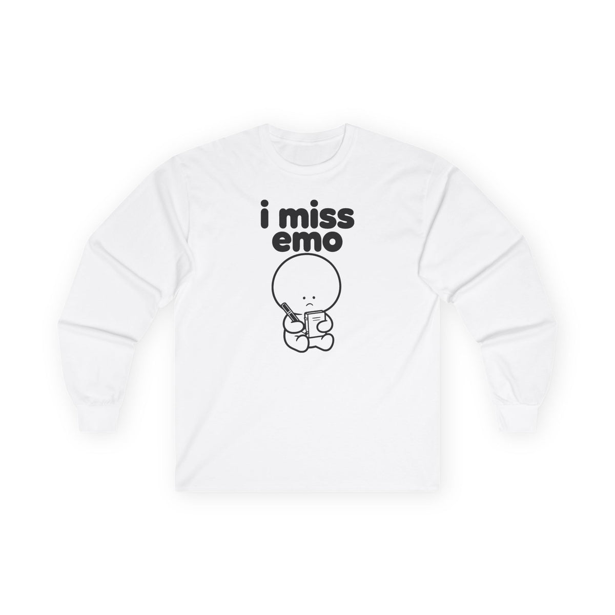 i miss emo long sleeve tee - White