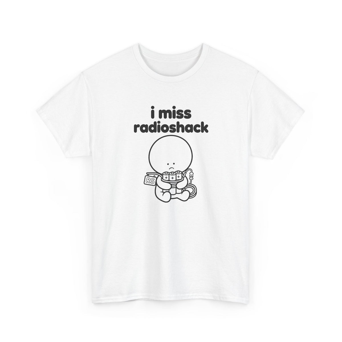 i miss radioshack tee - White