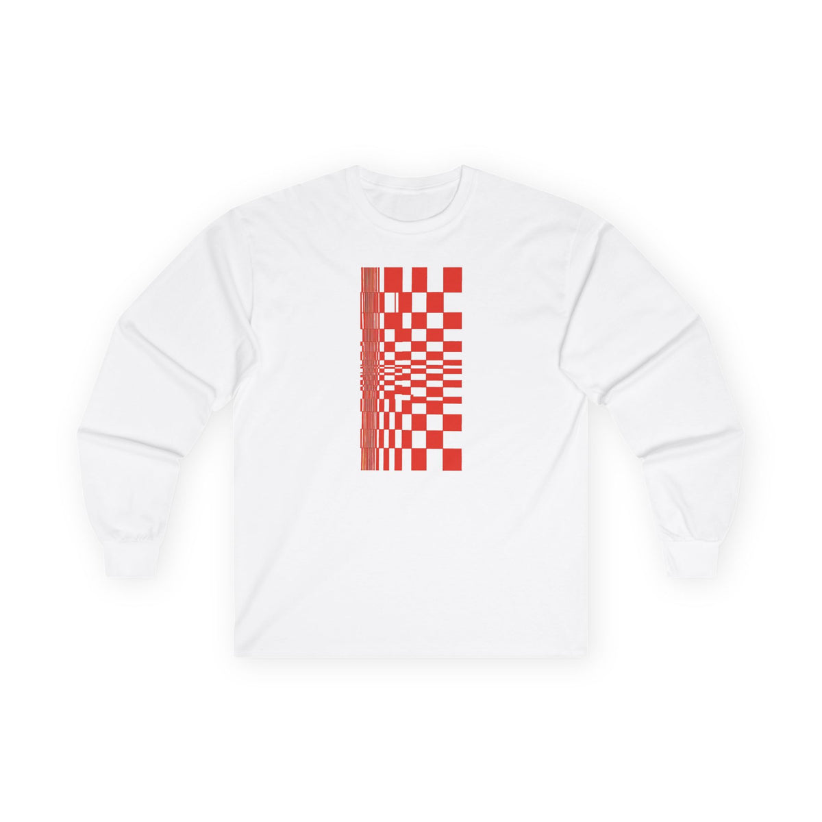 plate 373 long sleeve tee - White