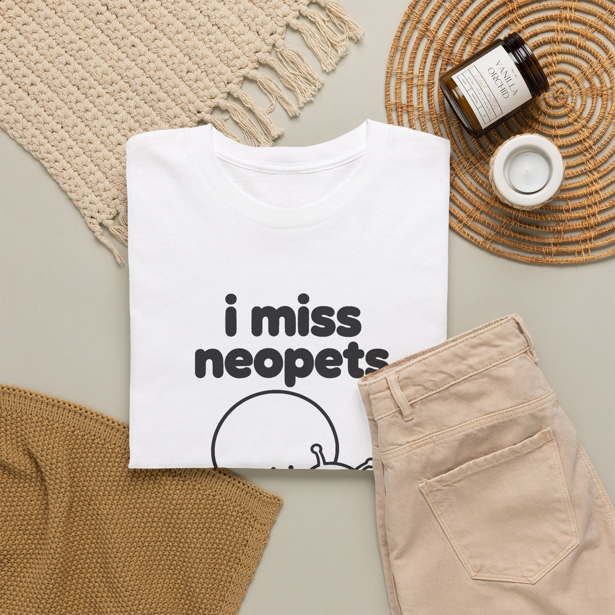 i miss neopets tee - White