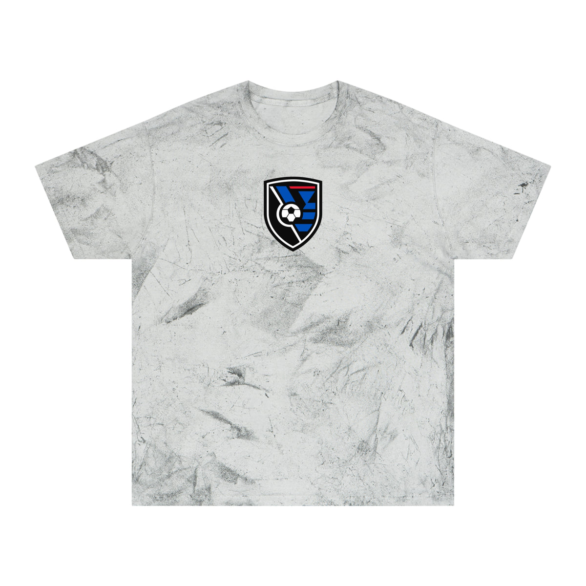San Jose Soccer Tie-Dye Tee — Smoke, Black, White & Royal
