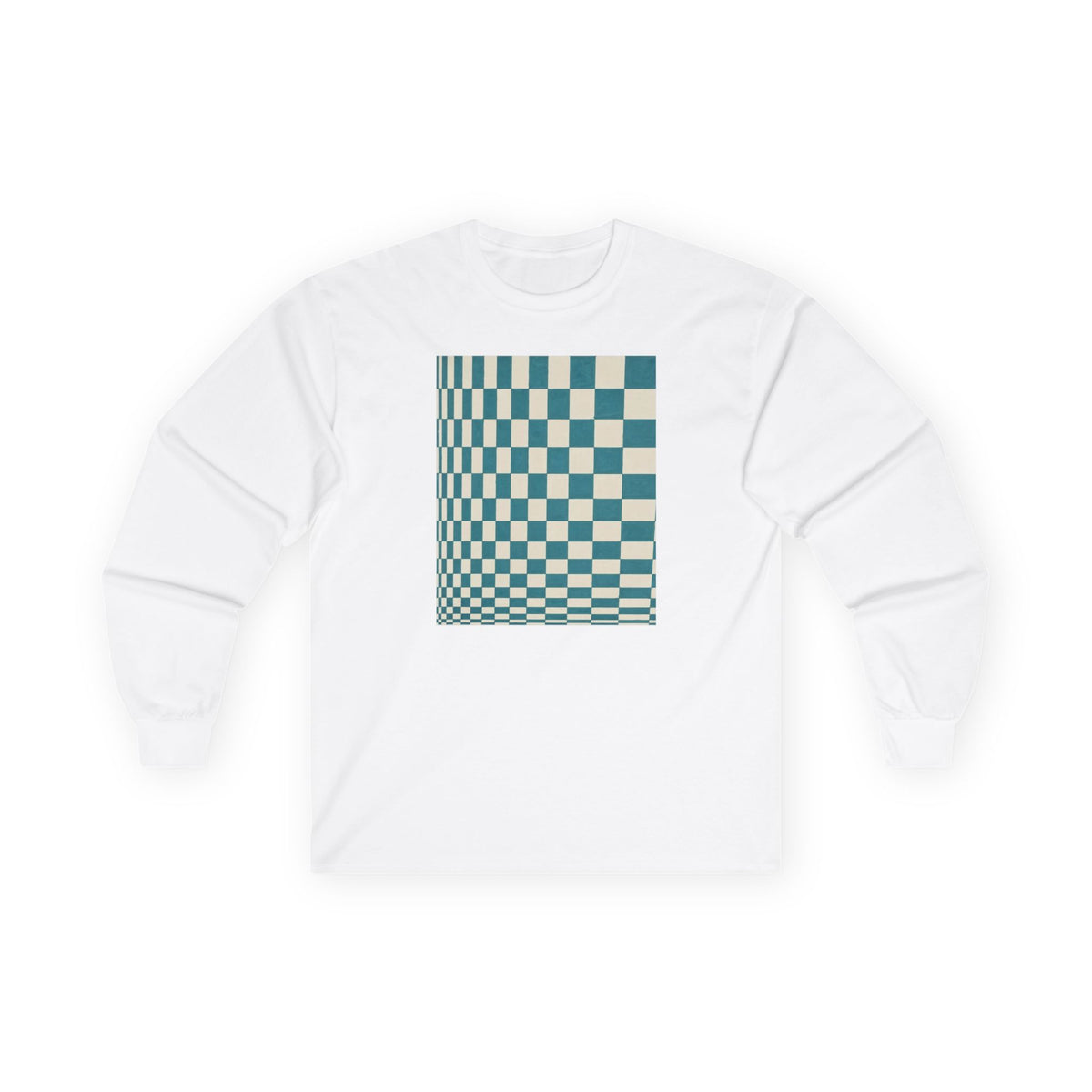 plate 374 long sleeve tee - White