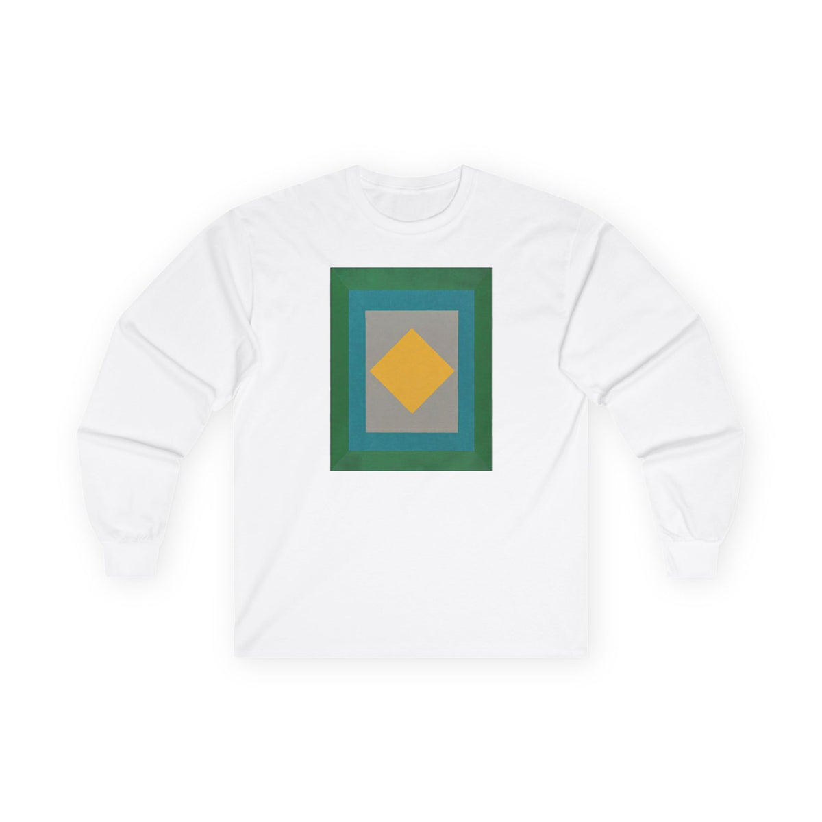 plate 015 long sleeve tee - White