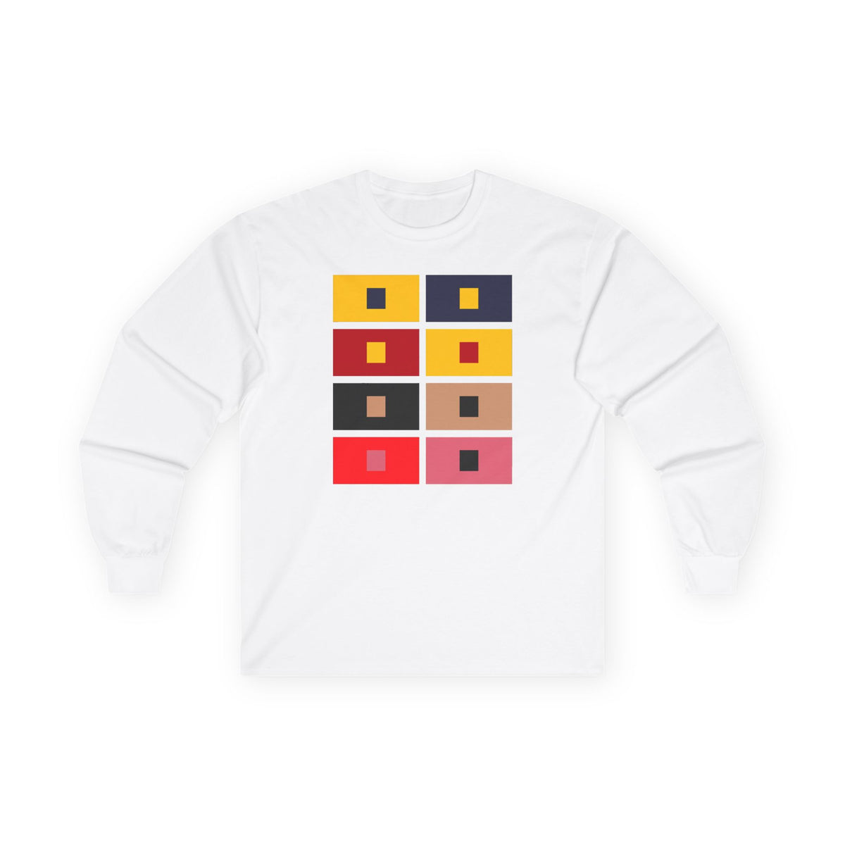 plate 259 long sleeve tee - White