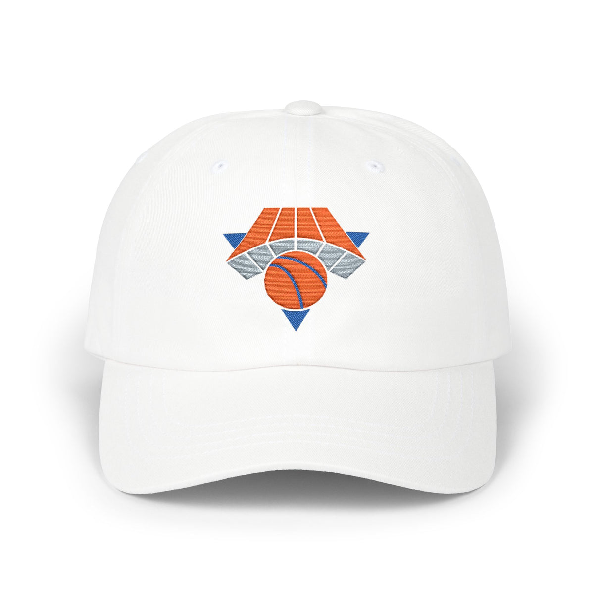 New York Basketball Dad Cap — Embroidered, Orange, Grey & Royal