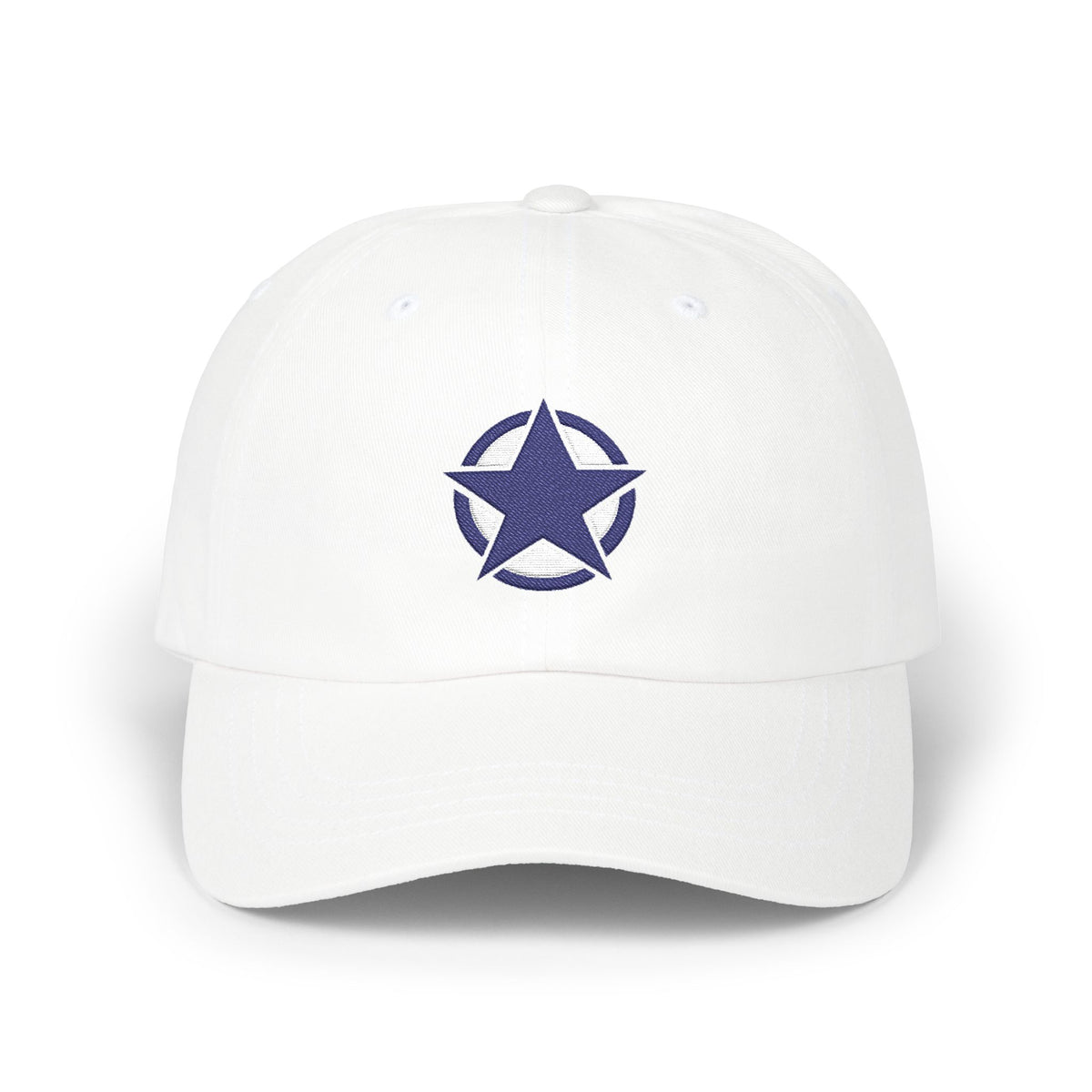 Dallas Football Dad Cap — Embroidered, Navy & White