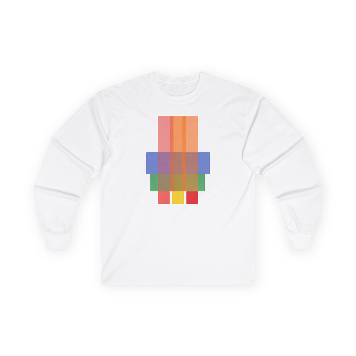 plate 351 long sleeve tee - White