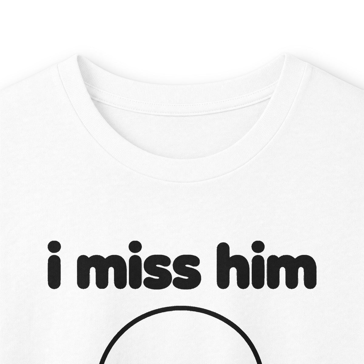 i miss him long sleeve tee - White