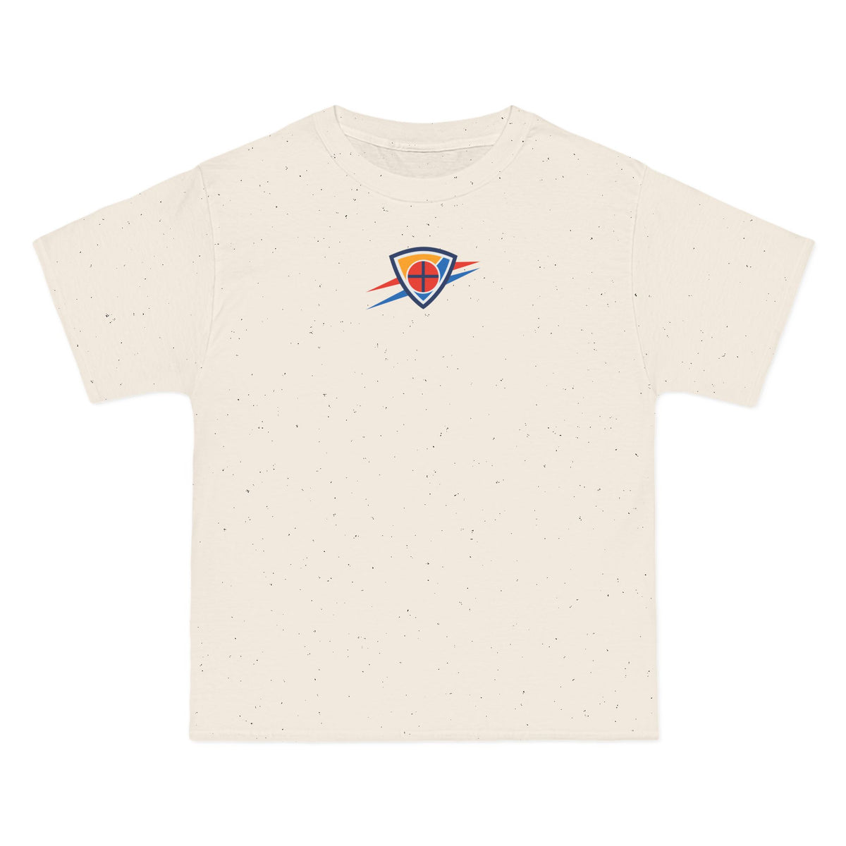 Oklahoma City Basketball Heavyweight Tee — Natural, Navy, Red & White