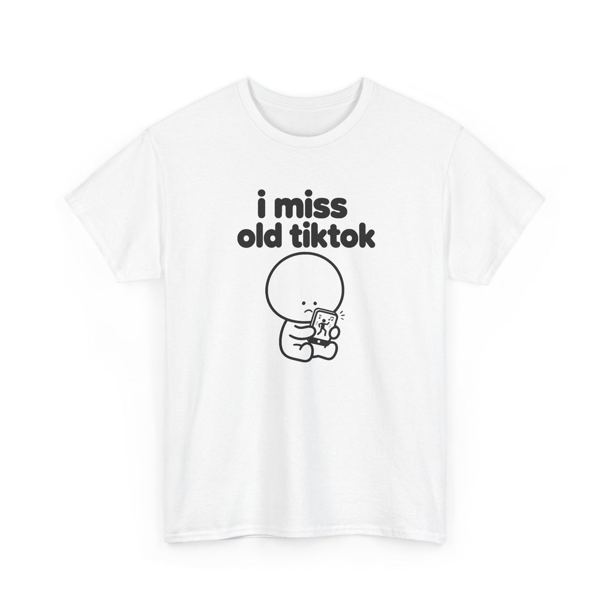 i miss old tiktok tee - White