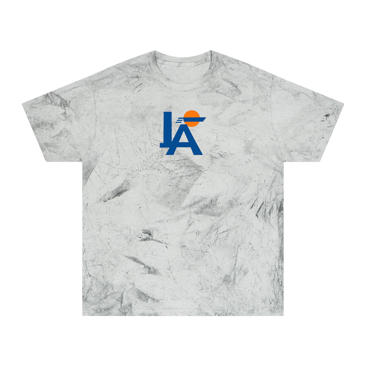 Los Angeles Baseball Tie-Dye Tee — Smoke, Royal & Orange