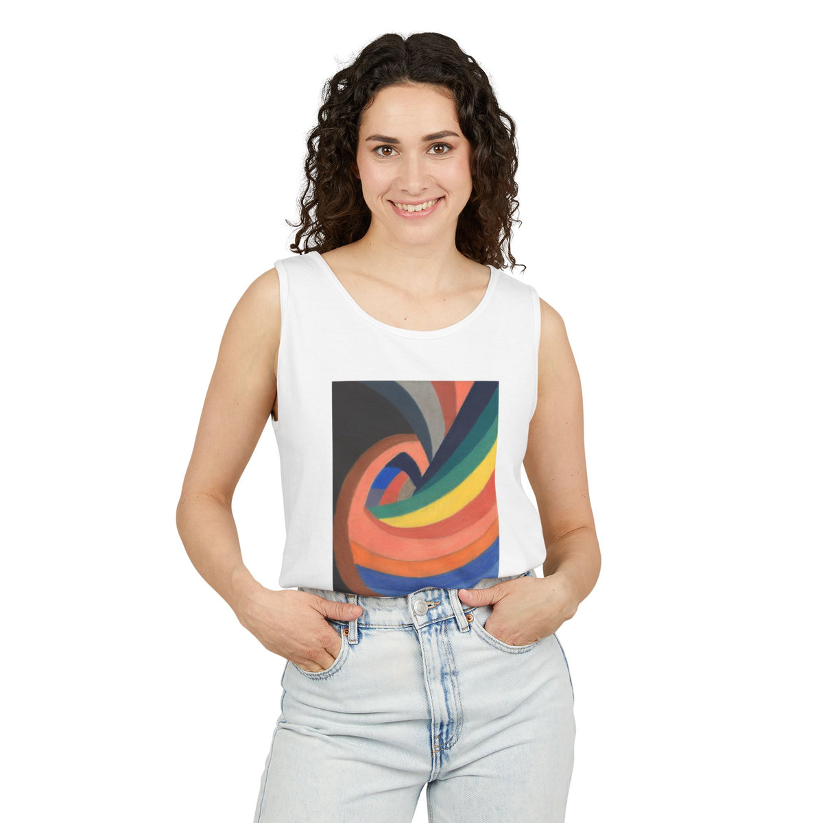 plate 081 tank - White