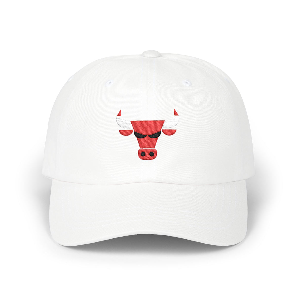Chicago Basketball Dad Cap — Embroidered, Red, White & Black