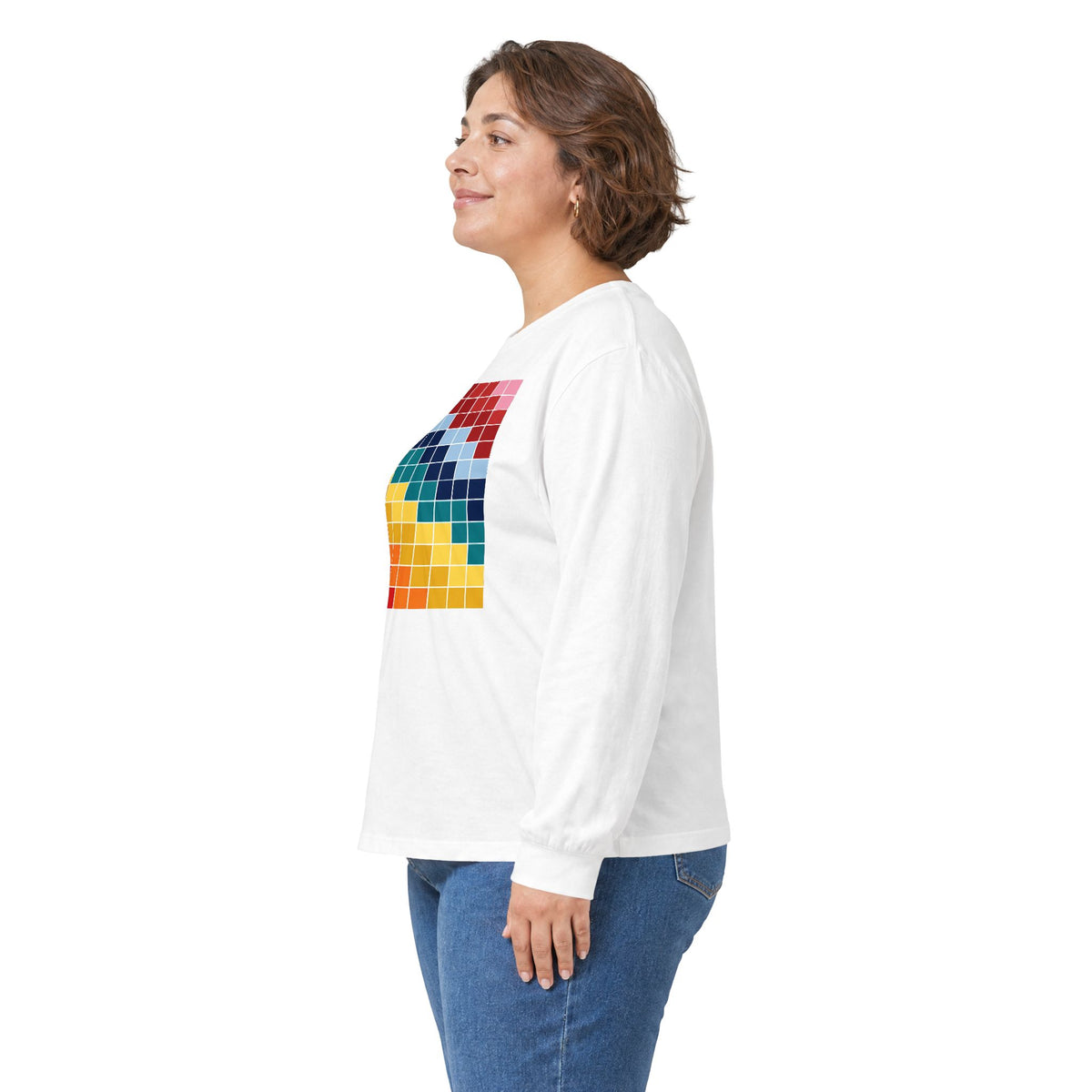 plate 114 long sleeve tee - White