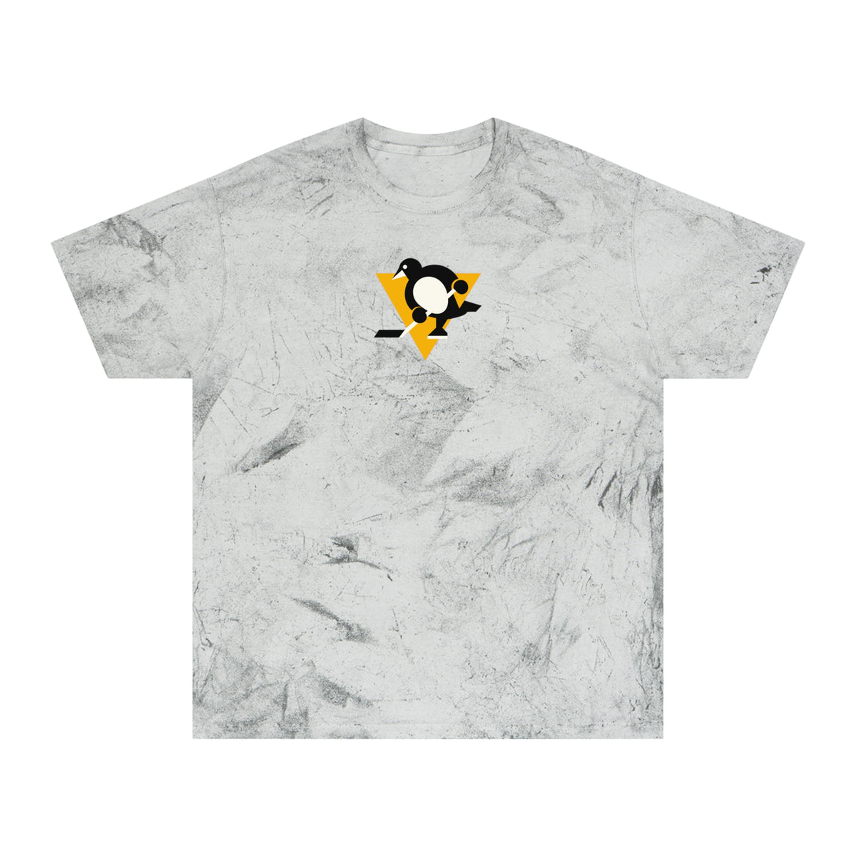 Pittsburgh Hockey Tie-Dye Tee — Smoke, Black, Gold & Off-White