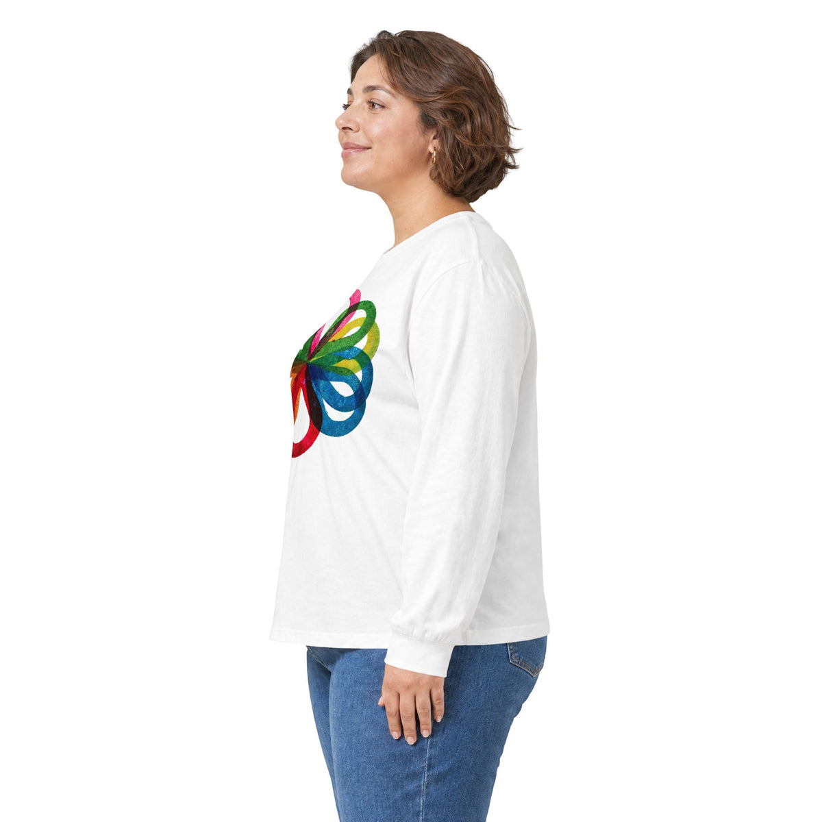 plate 246 long sleeve tee - White