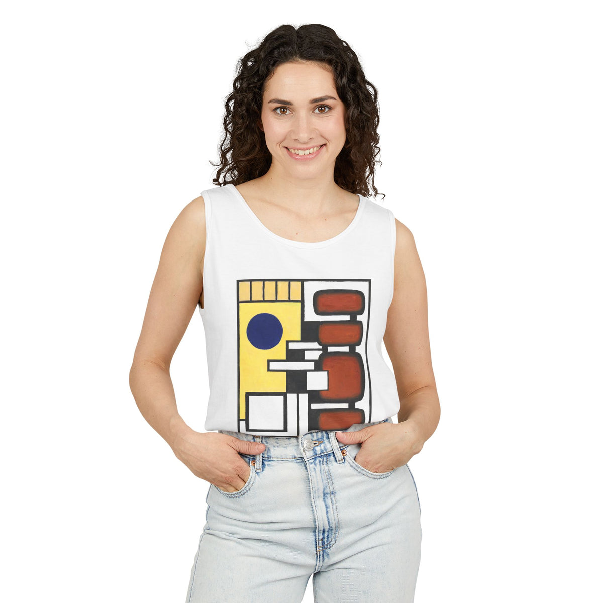 plate 047 tank - White