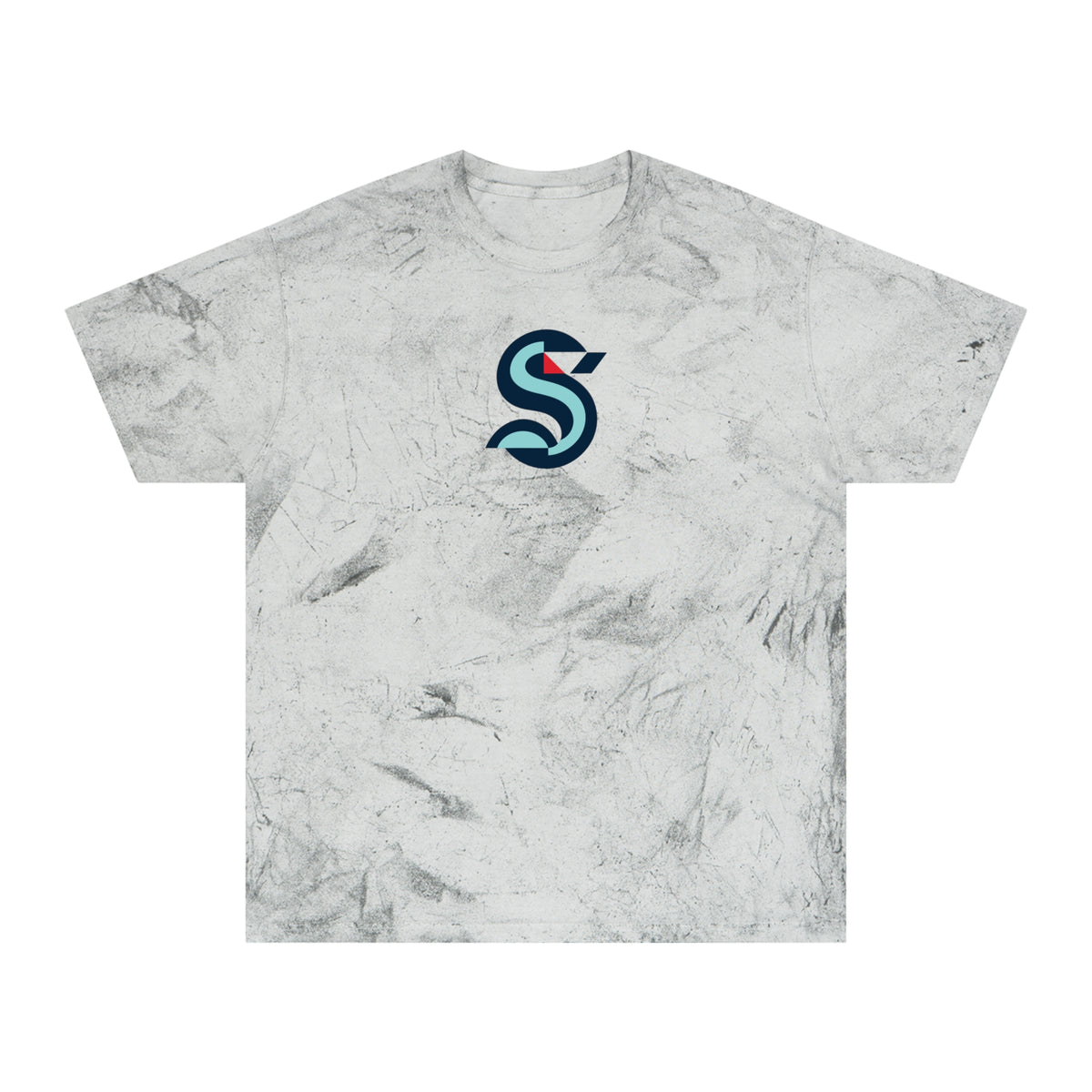 Seattle Hockey Tie-Dye Tee — Smoke, Navy, Teal & Red