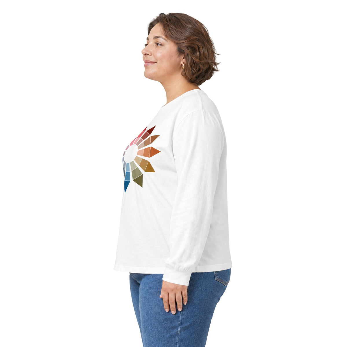 plate 287 long sleeve tee - White