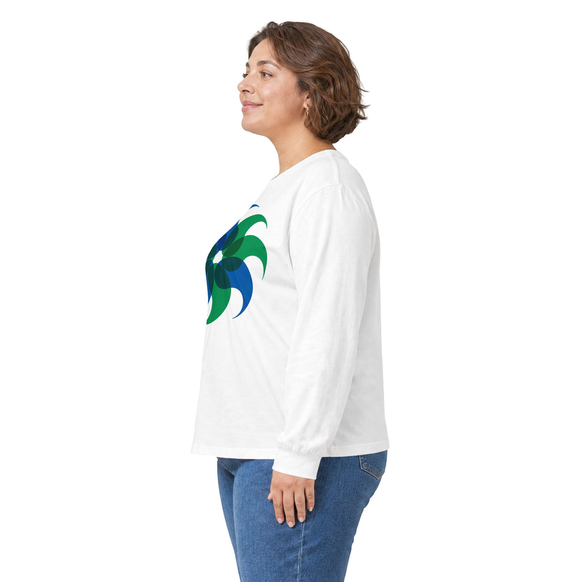 plate 330 long sleeve tee - White