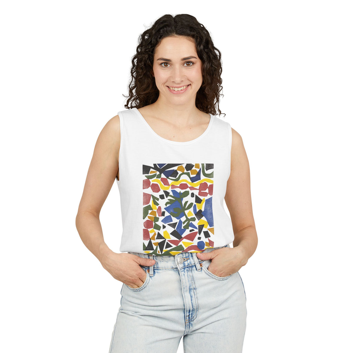 plate 069 tank - White