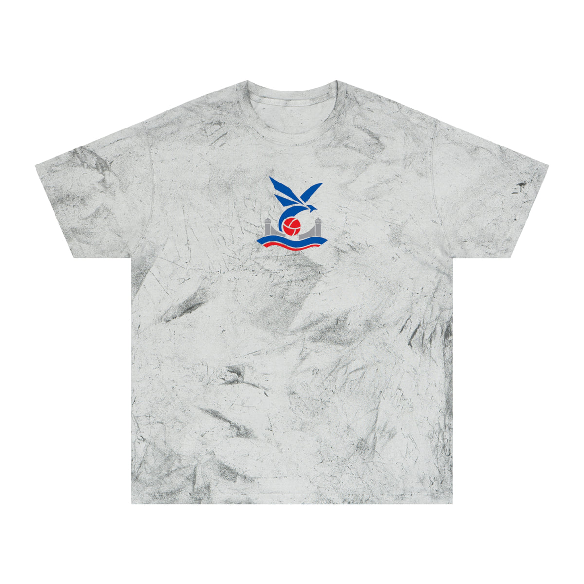 London Soccer Tie-Dye Tee — Smoke, Royal, Red & Grey