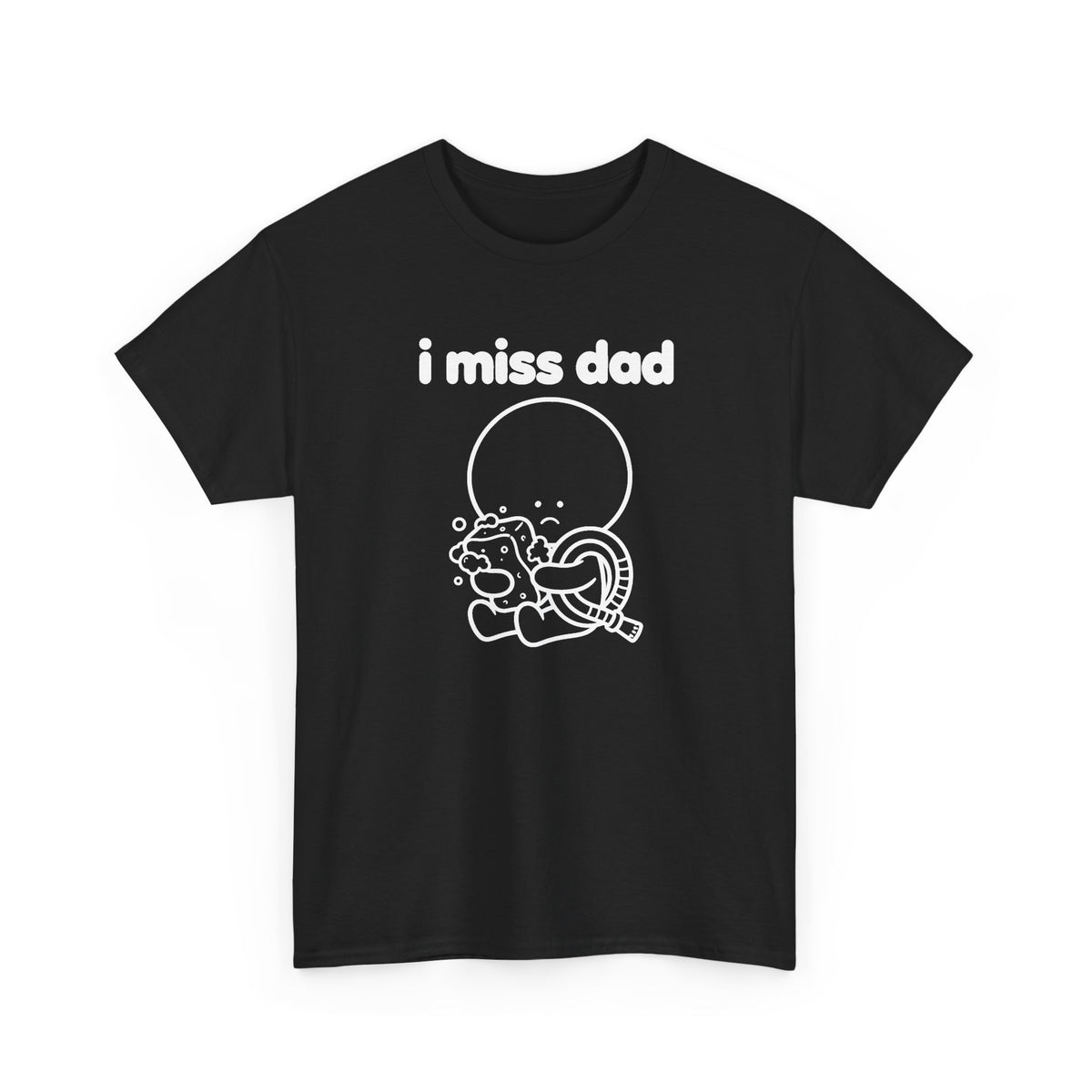 i miss dad tee - Black