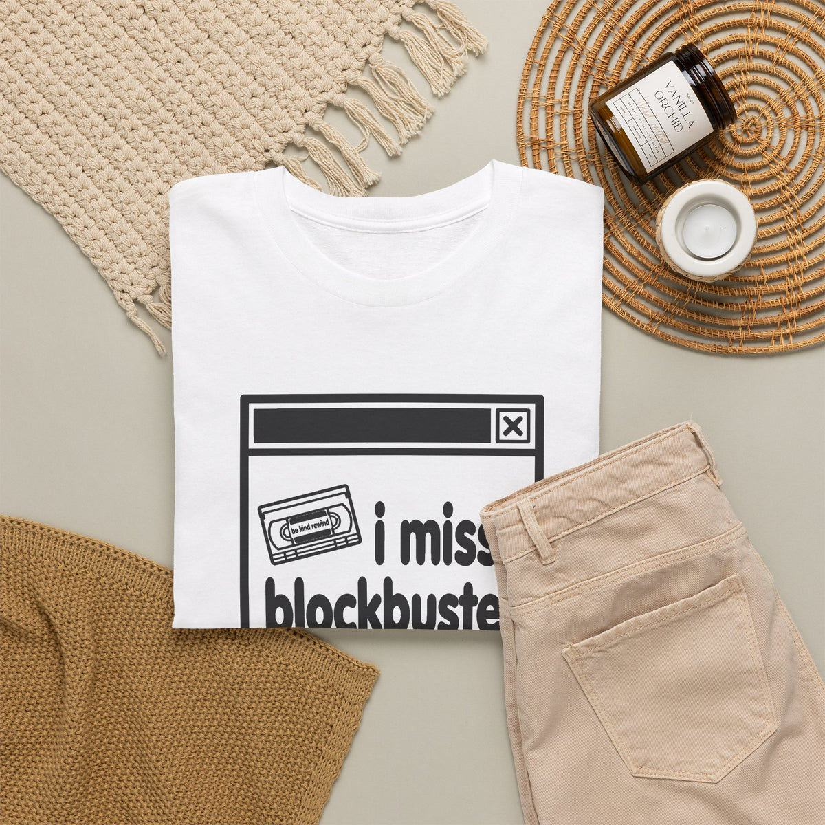 i miss blockbuster error tee - White
