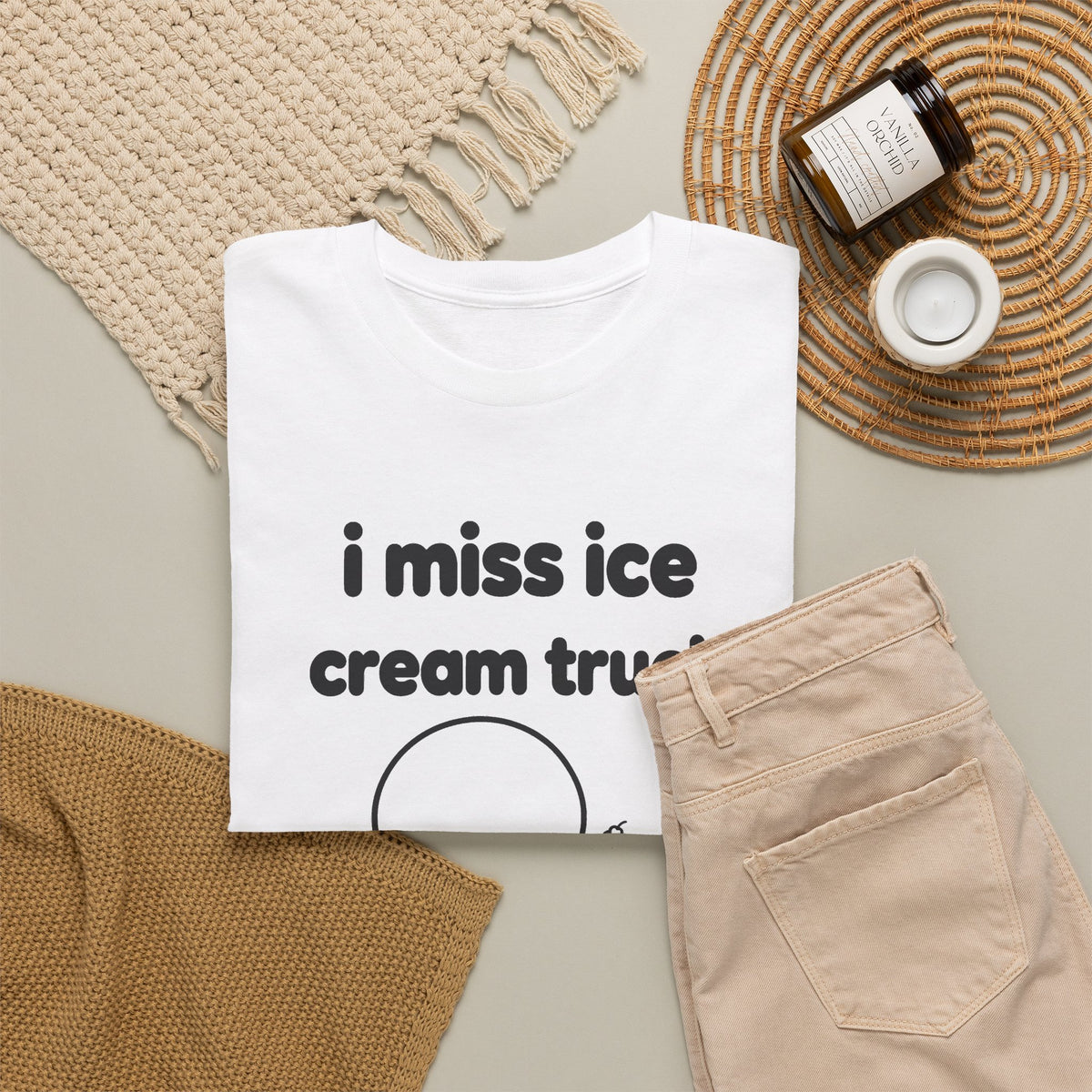 i miss the ice cream truck tee - White