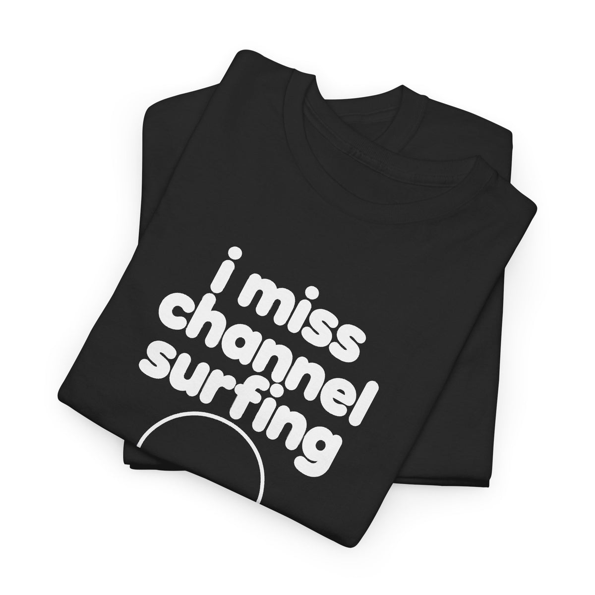 i miss channel surfing tee - Black