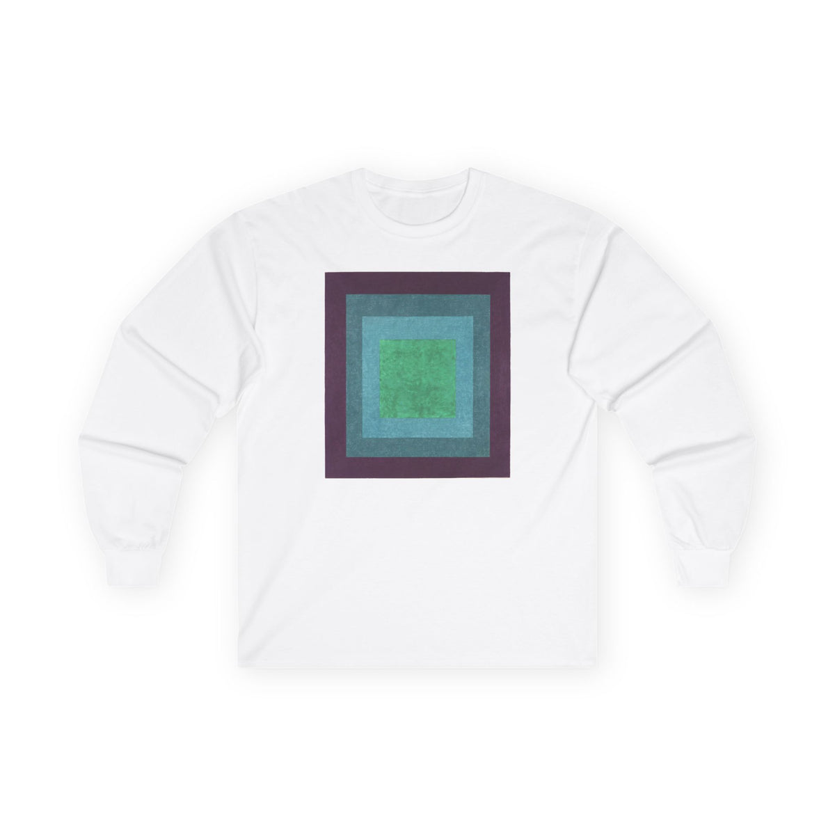 plate 016 long sleeve tee - White