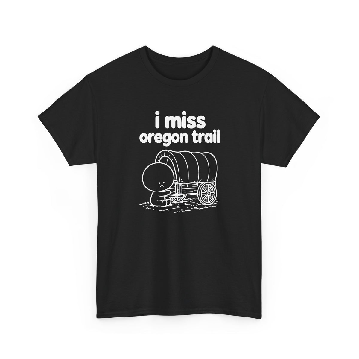 i miss oregon trail tee - Black