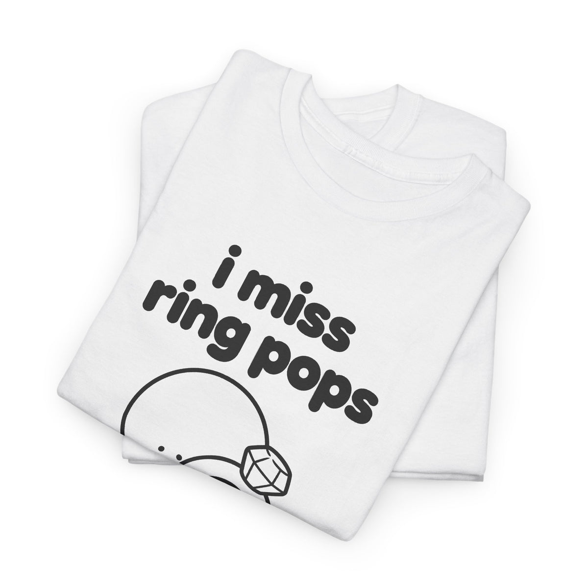 i miss ring pops tee - White