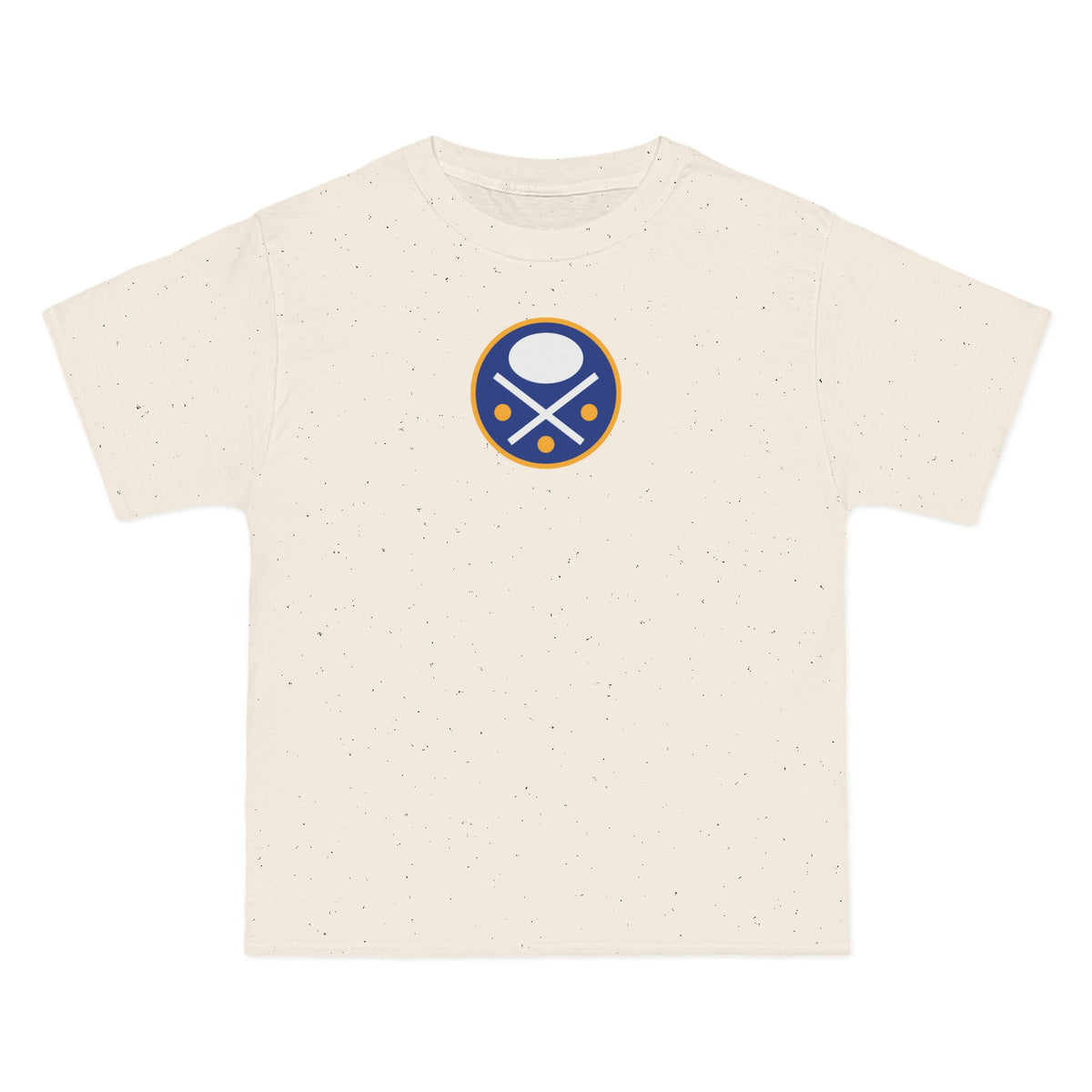 Buffalo Hockey Heavyweight Tee — Natural, Royal, White & Gold