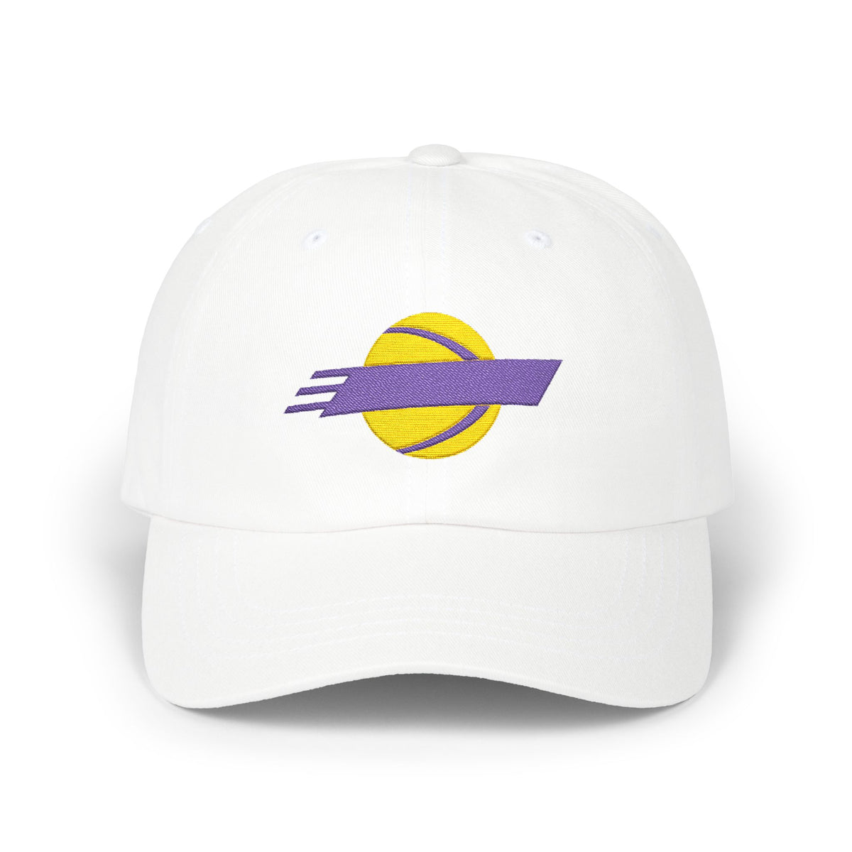 Los Angeles Basketball Dad Cap — Embroidered, Purple & Gold